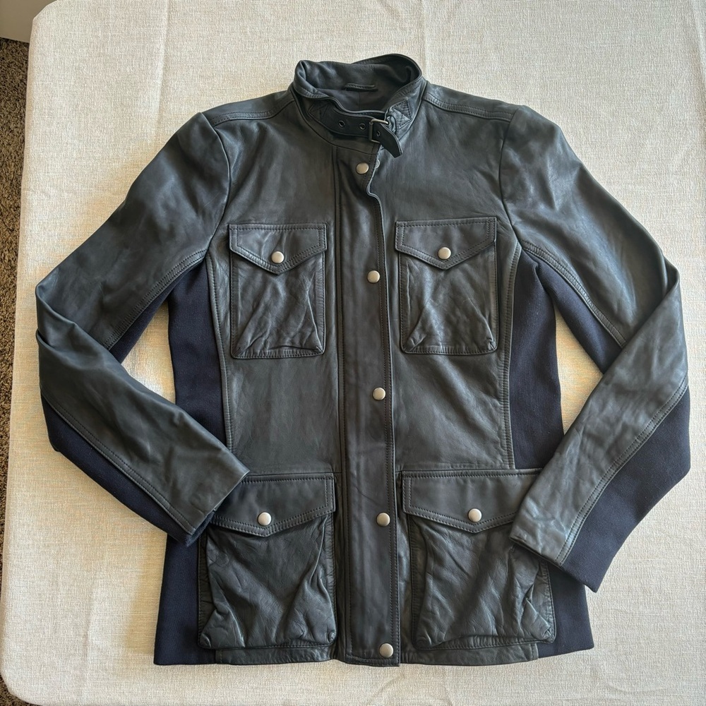 Gap Women's Genuine Lamb Leather Utility Moto Jacket. 
Size M